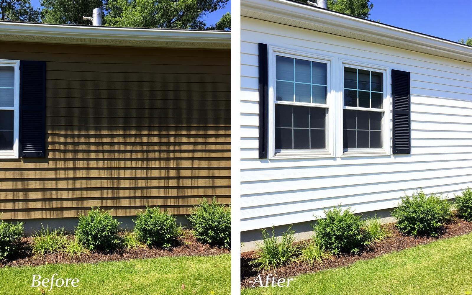 Pressure washing service example — after